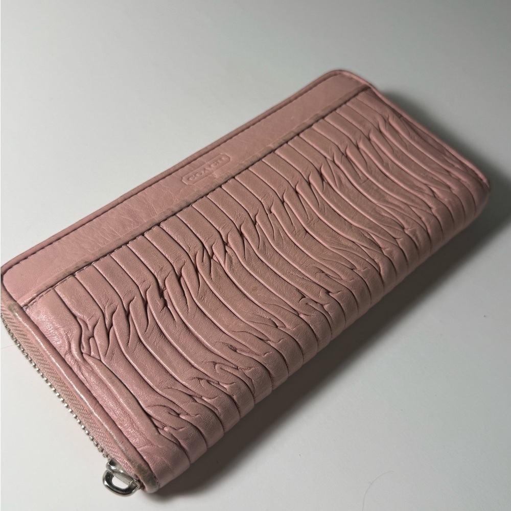 Coach Pink Leather Wallet